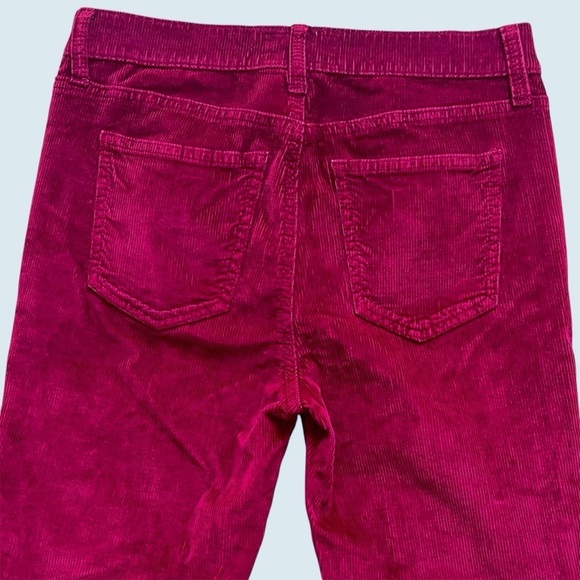 Current/Elliott The Stiletto Corduroy Pant Size 27 Magenta Excellent Condition - Picture 8 of 9